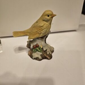 VTG Yellow Canary Porcelain Bird Ceramic Figurine Collectible Decor